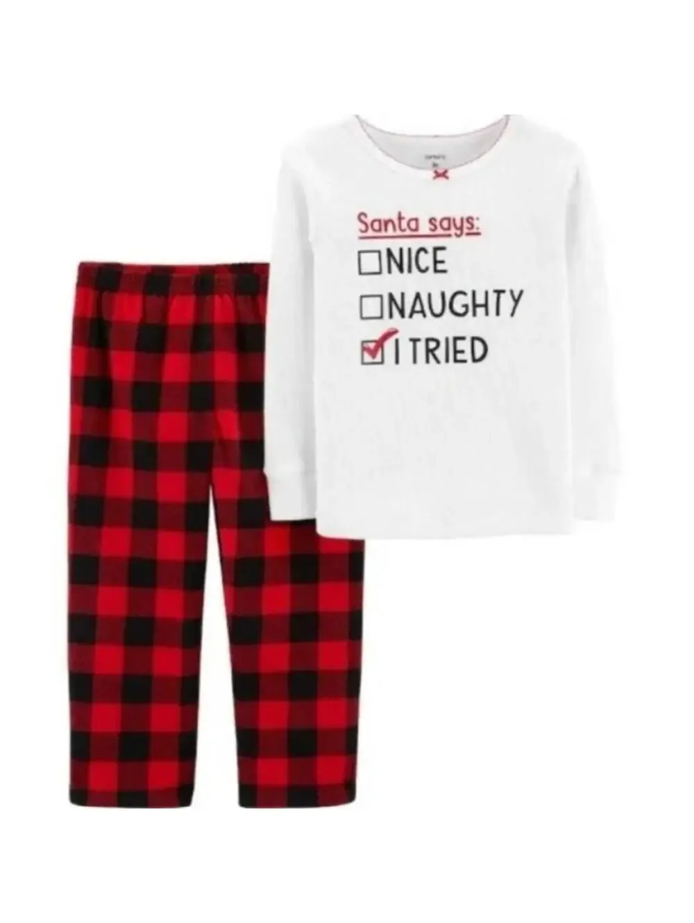 Carters 5 Pc Christmas Set Girls 18 months Pajamas, Bodysuit, Top, Pants Toddler